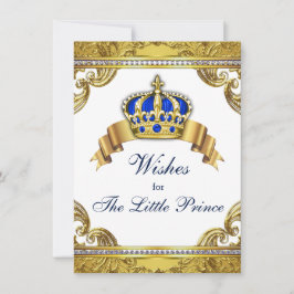 Tarjeta De Consejos Prince quiere el Baby Boy Baby Shower