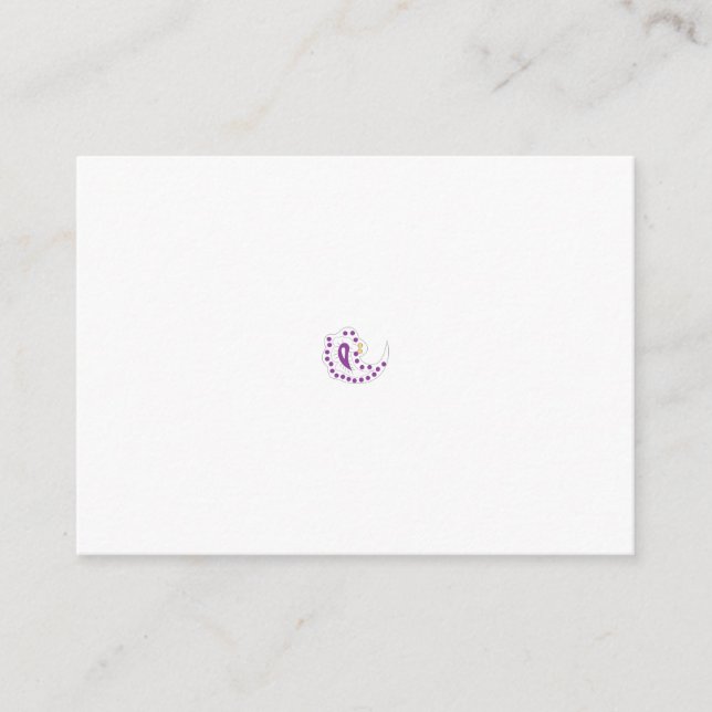 Tarjeta De Consejos Pulsera con corazón Styles, Berenjena Ligero (Anverso)