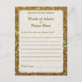 Tarjeta de consejos | Purpurina Gold Glam