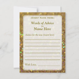 Tarjeta de consejos | Purpurina Gold Glam