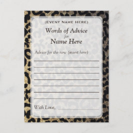 Tarjeta de consejos | Purpurina Leopard
