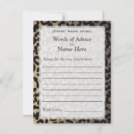 Tarjeta de consejos | Purpurina Leopard