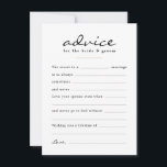 Tarjeta De Consejos Rellenar el día de la boda floral de acuarela en b<br><div class="desc">Añada una divertida actividad para sus invitados en su día de boda con estas tarjetas de consejo de estilo completo para la pareja feliz. Cambie fácilmente la redacción haciendo clic en "personalizar" o manténgalo tal como está. El fondo está decorado con una acuarela floral que combina con el resto de...</div>