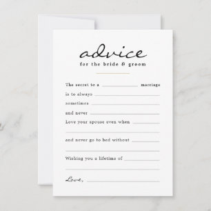Tarjeta De Consejos Rellenar el día de la boda floral de acuarela en b