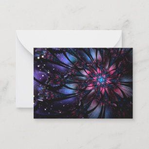 Tarjeta De Consejos Resumen del diseño de flor fractal.