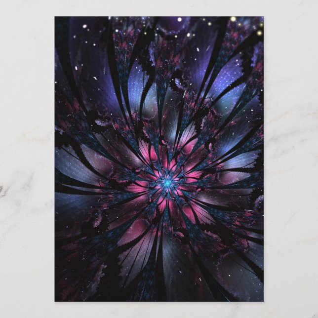 Tarjeta De Consejos Resumen del diseño de flor fractal. (Anverso)