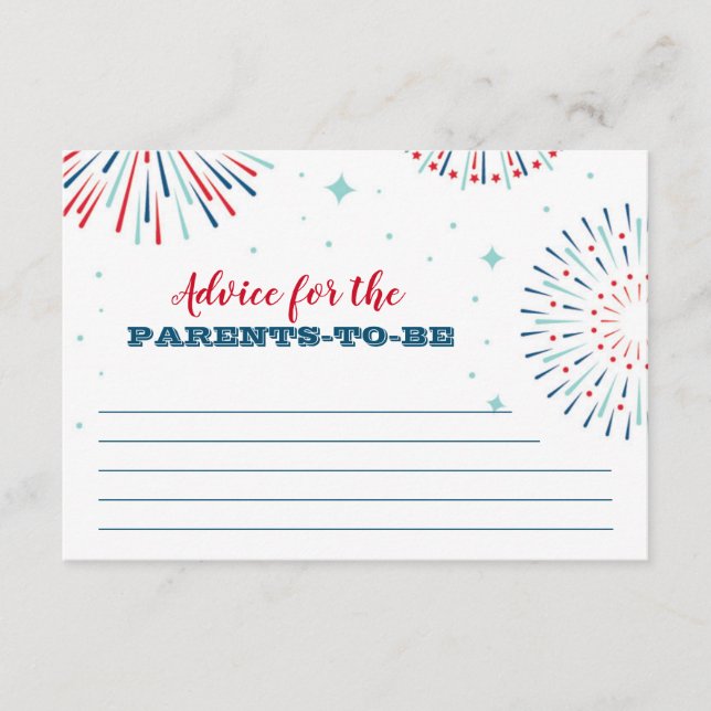 Tarjeta De Consejos Rojo, blanco y debido (Anverso)