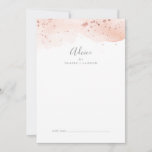 Tarjeta De Consejos Rosa Boda de acuarela dorada<br><div class="desc">Esta rosa tarjeta de boda de acuarela dorada es perfecta para una boda elegante y se puede usar para cualquier evento. El diseño original presenta una acuarela rosa pálido neutro con un bonito purpurina de oro falso rosa. Estas tarjetas de consejo pueden utilizarse como alternativa de libro de visitas para...</div>