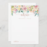 Tarjeta De Consejos Rosa Boda floral Primavera Dorada<br><div class="desc">Esta tarjeta rosa de boda floral de primavera dorada es perfecta para un boda rústico. El diseño presenta una riqueza de peonías coloridas y follaje verde, cuidadosamente agrupadas en ramos encantadores, inspirando la belleza natural. Estas tarjetas son perfectas para un boda, una ducha de novia, una ducha de bebé, una...</div>