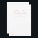 Tarjeta De Consejos Rosa Oro Idílico Boda Elegante Bien Deseos<br><div class="desc">Esta rosa dorada, idílica y elegante tarjeta de consejos es perfecta para un boda rústico. El diseño, sencillo y elegante, presenta una tipografía de escritura clásica y elegante en oro rosa. Estas tarjetas son perfectas para un boda, una ducha de novia, una ducha de bebé, una fiesta de graduación y...</div>