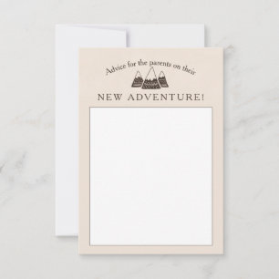 Tarjeta De Consejos RustIc Adventure Theme Baby Shower