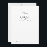 Tarjeta De Consejos Sencillo Boda Minimalista Bien Deseos<br><div class="desc">Este sencillo boda minimalista, muy recomendable, es perfecto para un boda moderno. El diseño, sencillo y elegante, presenta una tipografía de escritura clásica y elegante en blanco y negro. Estas tarjetas son perfectas para un boda, una ducha de novia, una ducha de bebé, una fiesta de graduación y más. Personalice...</div>