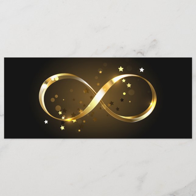 Tarjeta De Consejos Símbolo de infinito dorado (Anverso)