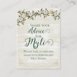 Tarjeta De Consejos Spill the Tea Bridal Shower Flat Advice Card