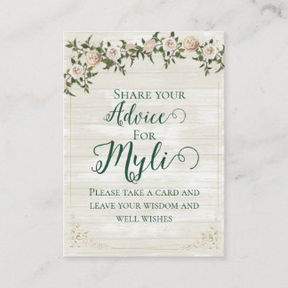 Tarjeta De Consejos Spill the Tea Bridal Shower Flat Advice Card