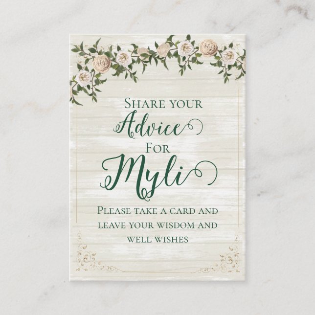 Tarjeta De Consejos Spill the Tea Bridal Shower Flat Advice Card (Anverso)