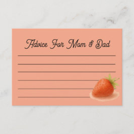 Tarjeta De Consejos Strawberry Dreams Advice For Mom and Dad Card