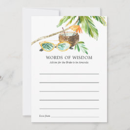 Tarjeta De Consejos Summertime Bridal Shower Bingo