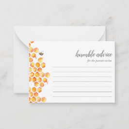 Tarjeta De Consejos Sweet As Can Bee Bumblebee Baby Shower |