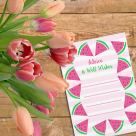 Tarjeta De Consejos Sweet Watermelon Baby Shower