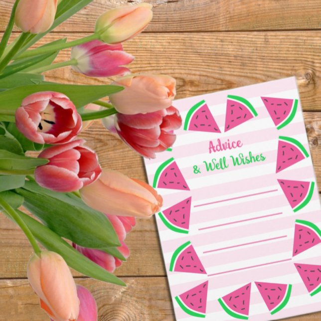 Tarjeta De Consejos Sweet Watermelon Baby Shower (Subido por el creador)