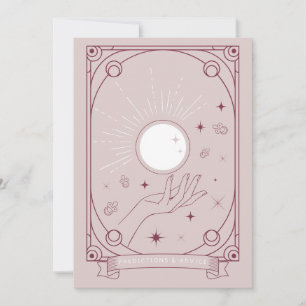 Tarjeta De Consejos Tarot Predictions & Advances Card Pink