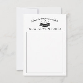 Tarjeta De Consejos Tema de aventura Baby Shower