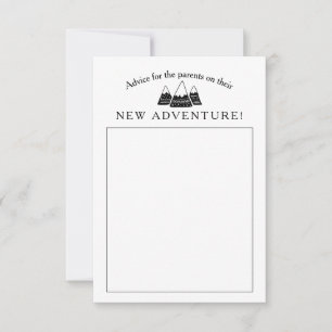 Tarjeta De Consejos Tema de aventura Baby Shower