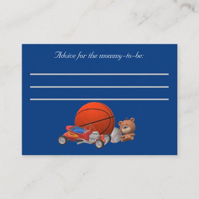 Tarjeta De Consejos Tema de los juguetes de niño (Anverso)