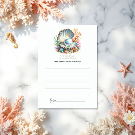 Tarjeta De Consejos Temática del Océano y la marisma Pequeña Perla Bab