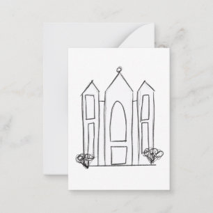 Tarjeta De Consejos Templo LDS Salt Lake City simple mormón moderno