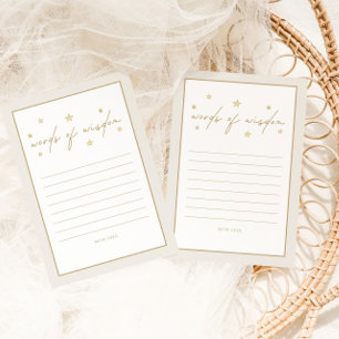 Tarjeta De Consejos Twinkle Twinkle Little Star Ivory Baby Shower