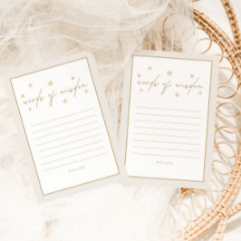 Tarjeta De Consejos Twinkle Twinkle Little Star Ivory Baby Shower