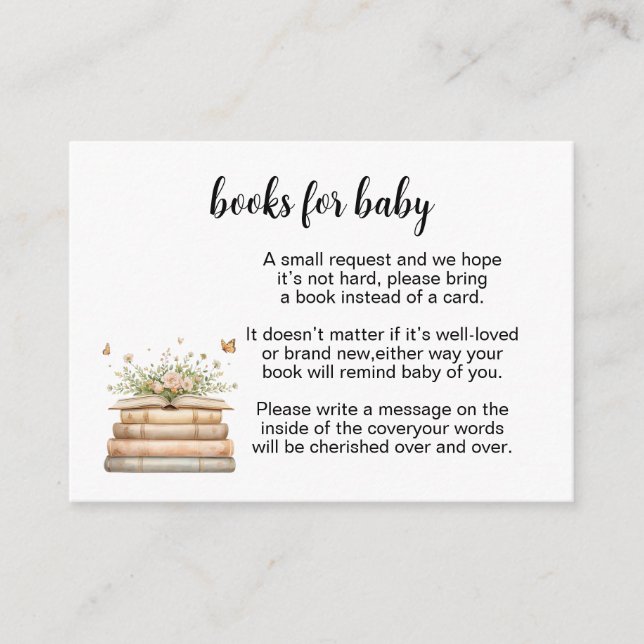 Tarjeta De Consejos Un Nuevo Capítulo Comienza Libros para el Insert d (Anverso)