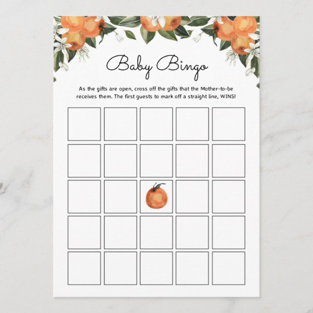 Tarjeta De Consejos Un poco curtismo en Baby Shower | Juego de Bingo B (Anverso)