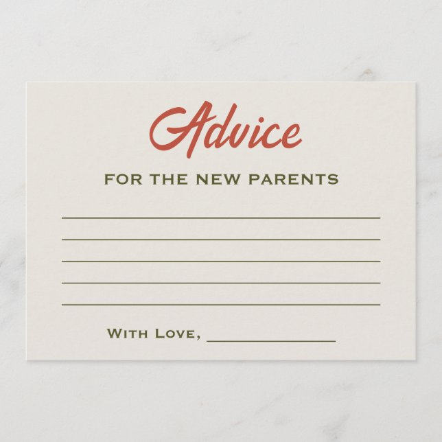 Tarjeta De Consejos Una pequeña calabaza Baby Shower otoño hojas otoño (Anverso)