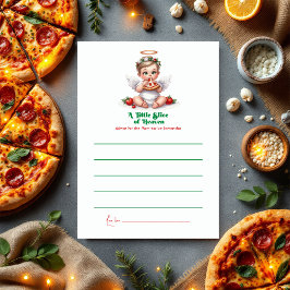 Tarjeta De Consejos Una pequeña rebanada del cielo - Baby Shower