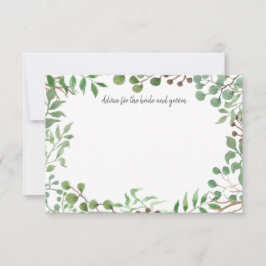 Tarjeta De Consejos Vegetación botánica | Hoja | Asesoramiento de Boda