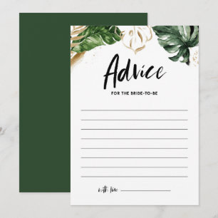 Tarjeta De Consejos Vegetación tropical y ducha de novias de Relieve m