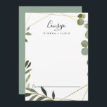 Tarjeta De Consejos Verde tropical geométrico deja Boda español<br><div class="desc">Esta tarjeta de consejo geométrica de hojas verdes tropicales es perfecta para un boda moderno. El diseño está decorado con hermosas hojas verdes pintadas a mano, adornando un marco geométrico dorado. Estas tarjetas son perfectas para un boda, una ducha de novia, una ducha de bebé, una fiesta de graduación y...</div>
