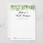 Tarjeta De Consejos Verdor Boda de follaje botánico Deseos<br><div class="desc">Este verde boda botánico de follaje desea una tarjeta de consejo es perfecta para un boda sencillo. Este bonito diseño acuático presenta un follaje verde botánico. Estas tarjetas son perfectas para un boda, una ducha de novia, una ducha de bebé, una fiesta de graduación y más. Personalice las tarjetas con...</div>