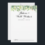 Tarjeta De Consejos Verdor Boda de follaje botánico Deseos<br><div class="desc">Este verde boda botánico de follaje desea una tarjeta de consejo es perfecta para un boda sencillo. Este bonito diseño acuático presenta un follaje verde botánico. Estas tarjetas son perfectas para un boda, una ducha de novia, una ducha de bebé, una fiesta de graduación y más. Personalice las tarjetas con...</div>