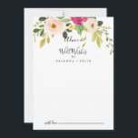 Tarjeta De Consejos Verdor Boda floral rosa Rubor Floral<br><div class="desc">Este verde boda floral rosa de color rosa ideal para un boda sencillo. El diseño presenta peonías pintadas a mano ilustradas hermosas, rosadas, amarillas y amarillas con follaje verde. Estas tarjetas son perfectas para un boda, una ducha de novia, una ducha de bebé, una fiesta de graduación y más. Personalice...</div>