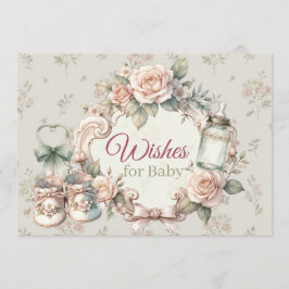 Tarjeta De Consejos Wishes for Baby Card Invitation Insert 