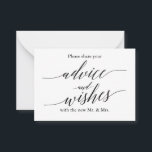Tarjeta de consejos y bienestar para bodas<br><div class="desc">Tarjetas de consejo cortas con una espalda sin línea para que los huéspedes escriban e inicien sesión</div>