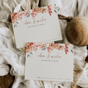 Tarjeta de consejos y deseos de Baby Shower de Flo