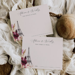 Tarjeta de consejos y deseos de Baby Shower de Par