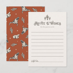 Tarjeta de Consejos y Deseos de Baby Shower en el