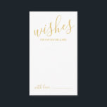 Tarjeta de Consejos y Deseos de Boda con Letra Dor<br><div class="desc">Agrega un toque personal a tu boda con una tarjeta moderna de consejos y deseos para la boda con letra script.</div>