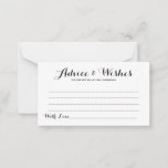 Tarjeta de consejos y deseos de Boda de guiones si<br><div class="desc">Tarjeta simple y elegante de consejos y deseos del Boda de guiones - Siéntase libre de editar,  personalizar y personalización de esta sencilla pero hermosa tarjeta de consejos y deseos del boda. Las opciones de edición están disponibles.</div>